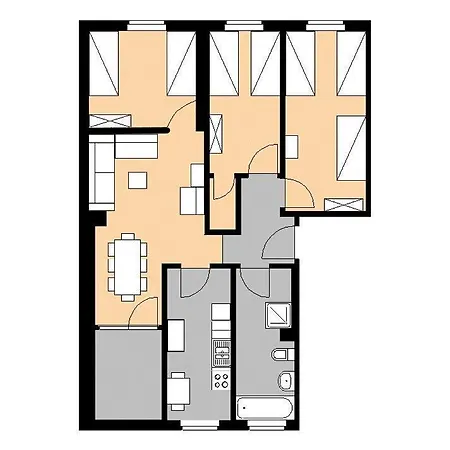Apartment M M Central Apartments Gruppen, Handwerker Und Monteure Budget